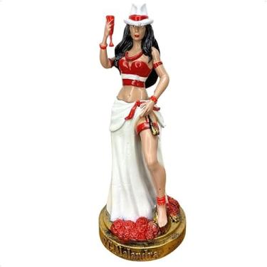 Imagem de Studio Orion - Maria Navalha Listrada (V/B) (R) - Imagem Malandra - Umbanda Candomble - Resina - Branco - Estátua Religiosa