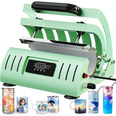 Imagem de Prensa térmica para caneca DIY, sublimação de prensa térmica para xícara de café, temperatura ajustável + tempo + pressão, base para cozimento de 27 * 23 cm, para xícaras retas de 11-30 onça