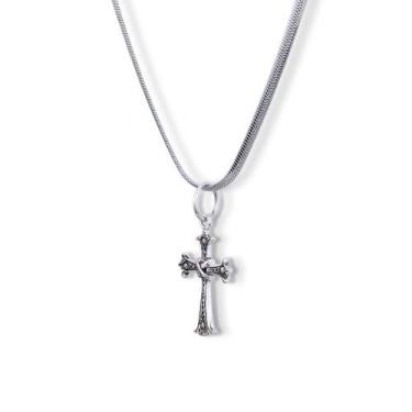 Imagem de Pingente Crucifixo prata com marcassita - Design Medalhas