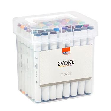 Imagem de Marcador Artístico Evoke Dual Marker Estojo 48 Cores, BRW