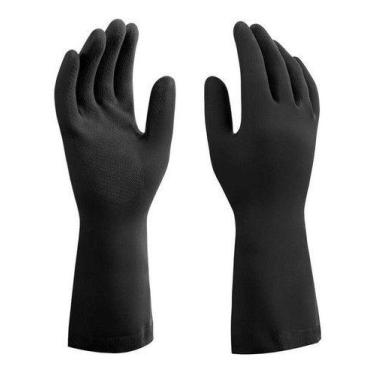 Imagem de Luva Latex Antiderrapante Preta (10 Pares) Mucambo, XG