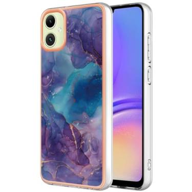 Imagem de Dinglijia Capa de telefone fina para Samsung Galaxy A05 (não serve para A05S), capa de design fashion com estampa de mármore IMD TPU macio para meninas, capa de proteção de tela e câmera aprimorada