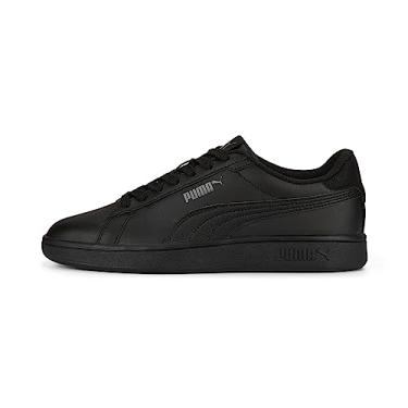 Imagem de PUMA Tênis infantil masculino Smash 3.0 com cadarço casual - preto, Puma Preto-sombreado cinza, 4 Big Kid