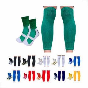 Imagem de Kit Meia Antiderrapante Esportiva + Canelito Meiao Cortado 38 ao 43 - 