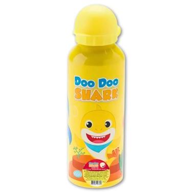 Imagem de Garrafa De Água Escolar Squeeze Inox 500ml Doo Doo Shark Criança Garra
