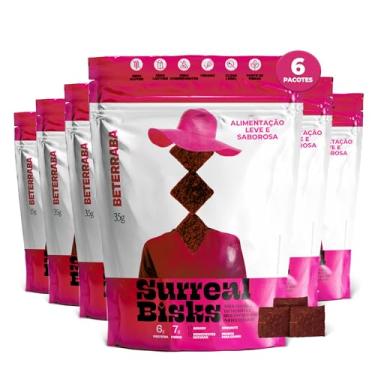 Imagem de Kit 6 Snacks Saudáveis - 6x Pacotes Snacks Beterraba - Salgadinho Vegano, Lanche Sem Glúten e Sem Lactose - Biscoito Fit a Base de Plantas - 6 x 35g