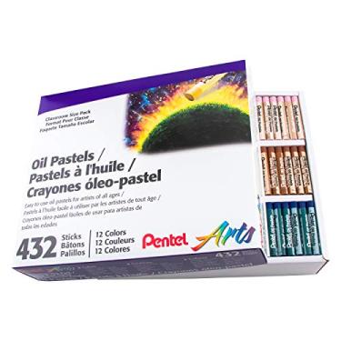 Imagem de Pentel Pastéis a óleo para artes – Pacote com 432 peças tamanho sala de aula (PHN-12CP2)