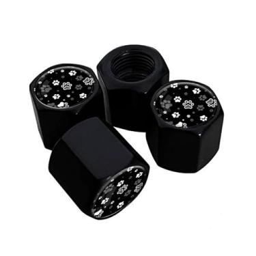 Imagem de Tampas de haste de válvula de pneu de metal, pacote com 4, tampas de haste de roda de carro, tampas de válvula de ar universais de alumínio para carros, caminhões, SUVs, bicicletas, motocicletas,