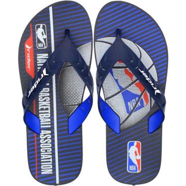 Imagem de Chinelo de Dedo Rider Street Duo NBA Masculino, Azul, 39/40