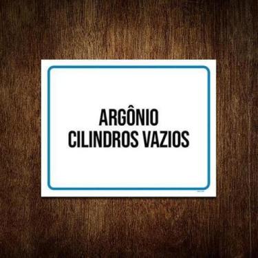 Imagem de Kit 10 Placa Sinalização - Argônio Cilindros Vazios - Sinalizo.Com