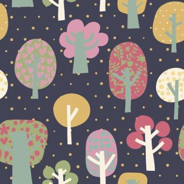 Imagem de Papel de Parede Adesivo Unicórnio Rosa Arco íris Estrela Nuvem Céu Inf