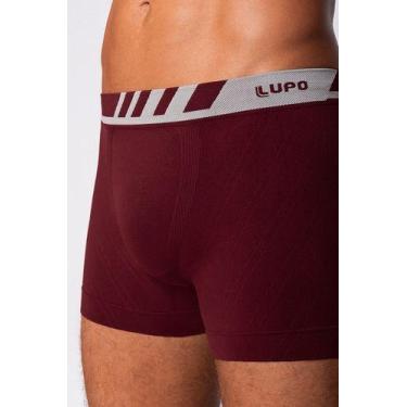 Imagem de Cueca Boxer Microfibra Sem Costura Lupo 0671 002, Vinho, G