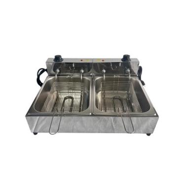 Imagem de Fritadeira Elétrica 10 litros 02 Cubas Industrial - Or inox equipament