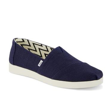 Imagem de TOMS Mocassim feminino Alpargata Plus, Lona Navy Heritage, 9.5
