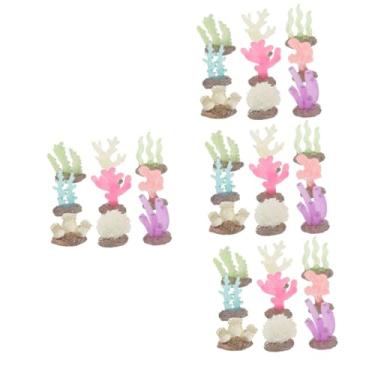 Imagem de AKALNNB 5 conjuntos de recifes de corais que brilham no escuro aquário planta coral aquário estátua de coral plantas de aquário luminosas oceano plantas marinhas decorações aquário paisagem