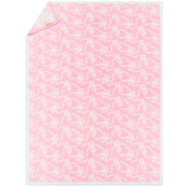Imagem de Luxape Cobertor de laço, laço rosa, macio, reversível, tecido confortável premium para o melhor conforto - para bebês, recém-nascidos, berçários, meninas, berço, carrinho de bebê, presente (pelúcia de