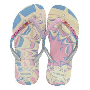 Imagem de Chinelo Infantil Havaianas Kids Slim Glitter II Rosa Glow
