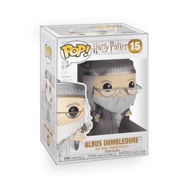 Imagem de Epic Collectibles Pop Movies: Harry Potter - Dumbledore with Wand Vinyl Figure Bundled with Box Protector Compatible for Funko