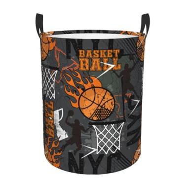 Imagem de Cesta de roupa suja de beisebol, cesto de roupa suja de softball, para quarto, banheiro, faculdade, dormitório, berçário, organizador de brinquedos, cesta de armazenamento redonda para presentes