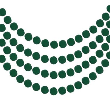 Imagem de PATIKIL 4 peças de guirlanda de pompom, faixa decorativa de 2 metros com 30 bolas de feltro para decoração de quarto de festa de aniversário, Dia das Bruxas, Ação de Graças, Natal, aniversário, festa