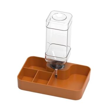 Imagem de IEUDNS Alimentador de Répteis, Prato de água, Estação de Alimentação, Dispensador Automático de água Multifuncional, Bebedouro para Répteis, Tartaruga, Cáqui Grande