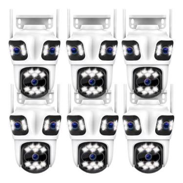 Imagem de 6 Câmera Segurança Externa Lente Tripla Rastreamento Sirene - Heyli, B