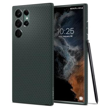 Imagem de Spigen Capa Liquid Air compatível com Samsung Galaxy S22 Ultra 5G - Verde Abyss