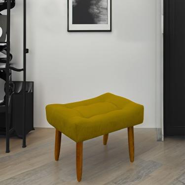 Imagem de Puff Decorativo Quarto E Sala De Estar Suede Light Herrero Cor:amarelo