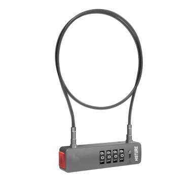 Imagem de Fechadura externa para portão – bicicleta, corrente de cabo, fechaduras combinadas