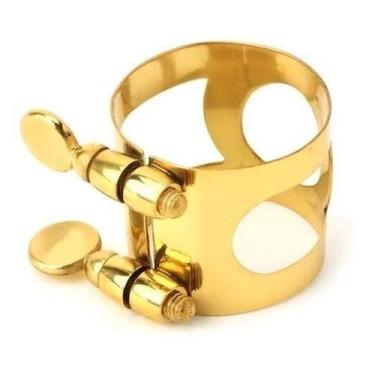 Imagem de Abraçadeira Para Sax Soprano Laqueado Dourada Royal Kl Bm04