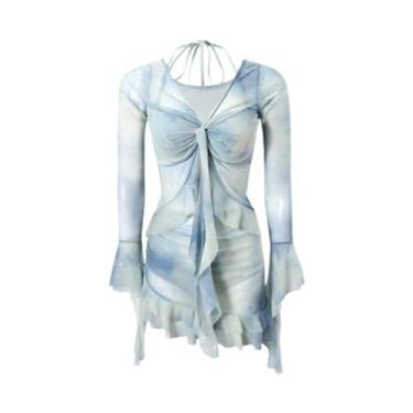 Imagem de KiBcsLic Maiô feminino, traje de banho, traje de banho, de banho, conjunto de biquíni da moda, roupa de banho para férias, esportes aquáticos, surfe, viagens