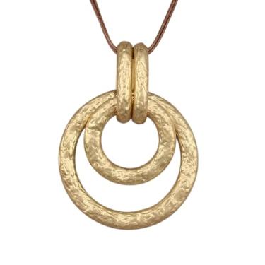 Imagem de joymiao Colares boêmios para mulheres, colar longo de couro com pingente grande, grosso, boêmio, hippie, joias, pingente, Couro sintético, Sem Pedra Preciosa