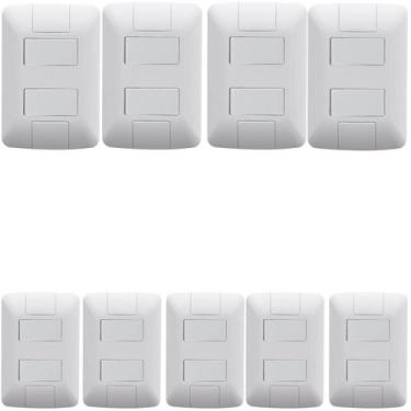 Imagem de Kit 9 Conjunto Interruptor Simples + Paralelo 6a Tramontina