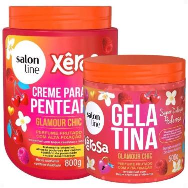 Imagem de Kit Salon Line Xêrosa Glamour Chic: Creme Para Pentear 800g e Gelatina Capilar 500g
