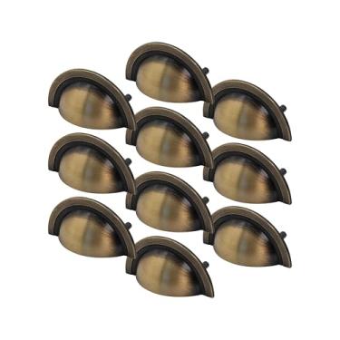 Imagem de 15 Unidades Puxador Para Armário Gaveta Cozinha Concha 1022 64mm (Ouro Velho Escovado)