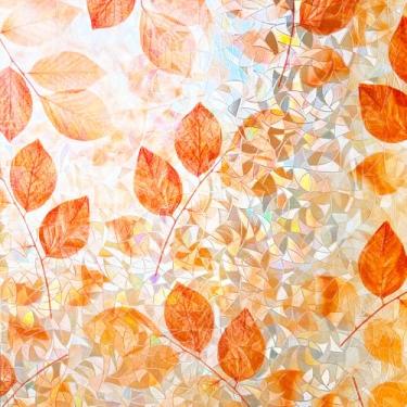 Imagem de Película para janela de privacidade manchada sem cola, prisma 3D, arco-íris, folhas de outono, cores deslizantes para porta cupboad, aderência estática, anti UV, calor, controle de filtro solar, fácil