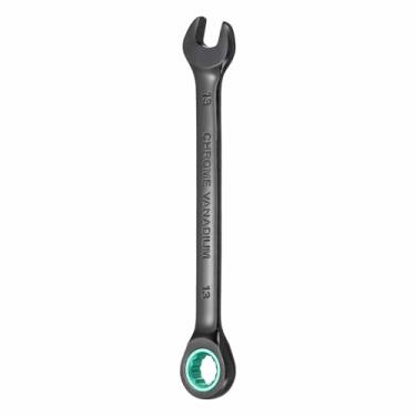 Imagem de HARFINGTON Chave de combinação de catraca 13 mm métrica 12 pontos CR-V eletroforese alongamento caixa dupla chave catraca com 72 dentes 5° Swing Industrial Grade Spanner