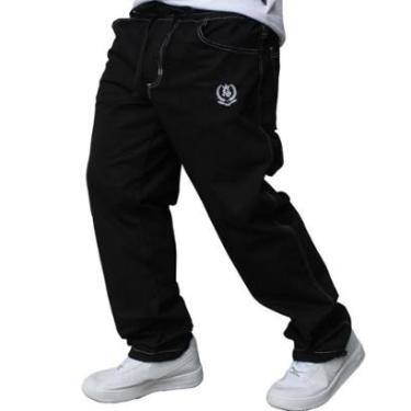 Imagem de Calça Tradicional Reta Cargo PRETA Street Boss-Masculino