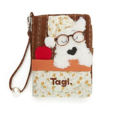 Imagem de Tagi. Porta-passaporte Haha, Chocolate cítrico, Kawaii