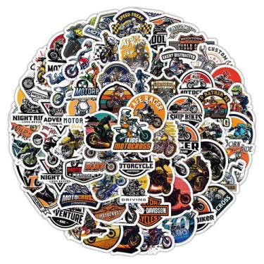 Imagem de Conjunto de adesivos de 100 peças de motocicleta para crianças, bagage