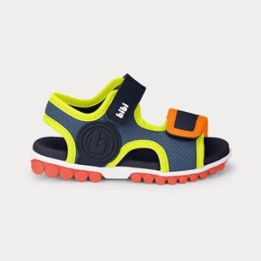 Imagem de Sandália Infantil Bibi Summer Roller Sport 2.0 Azul com Amarelo-Masculino