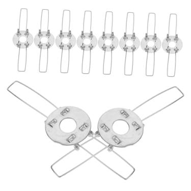 Imagem de OSOLADY Clipe de mola de fixação de metal, 10 peças de clipes de mola de abajur para luzes pendentes, peças de instalação de abajur faça você mesmo