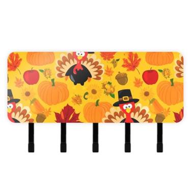 Imagem de Burbuja Porta-chaves de peru com 5 ganchos, porta-chaves autoadesivo montado na parede, organizador de armazenamento de correio para entrada, decoração de casa