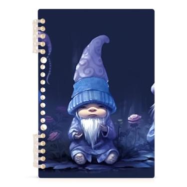 Imagem de Burbuja Caderno de gnomos de Natal, papel pautado universitário A5 com 60 folhas, fichário para escritório, 1 pacote