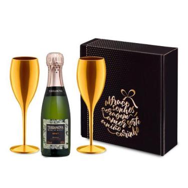 Imagem de Kit Terranova Brut 187ml com 2 Taças