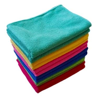 Imagem de Kit até 10 Pano Microfibra 35x55cm Limpa Carro Vidro Prato Pia Limpeza Flanela Multiuso(Kit com 3 unidades)