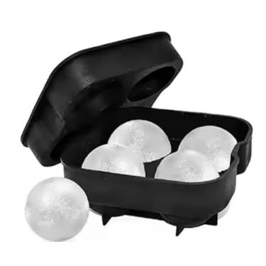 Imagem de Forma de gelo redondo 4 esferas de gelo