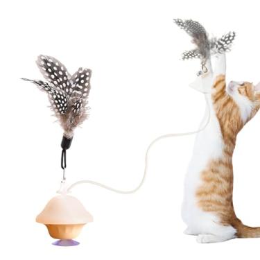 Imagem de Brinquedo interativo para gatos – Exercitador mental de animais entediados, brinquedo de retração automática para gatos, para raças pequenas, médias, grandes, quarto, sala de estudo, quintal,