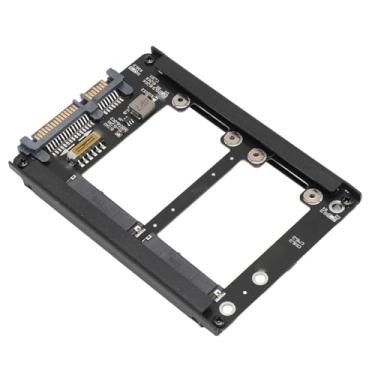 Imagem de aqxreight Adaptador SSD Msata Duplo para SATA III de 2,5 Polegadas Taxa de Transferência de 6 Gbps Suporta Hot Swap Adaptador Msata para SATA 3 Com Carcaça de Estrutura para PC Somente Completo de 7