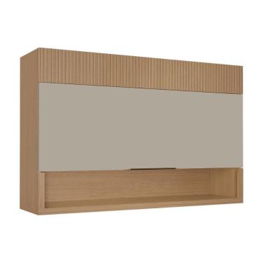 Imagem de Armário Aéreo Cozinha Nesher Realeza 1 Porta 120cm Carvalho/Greice